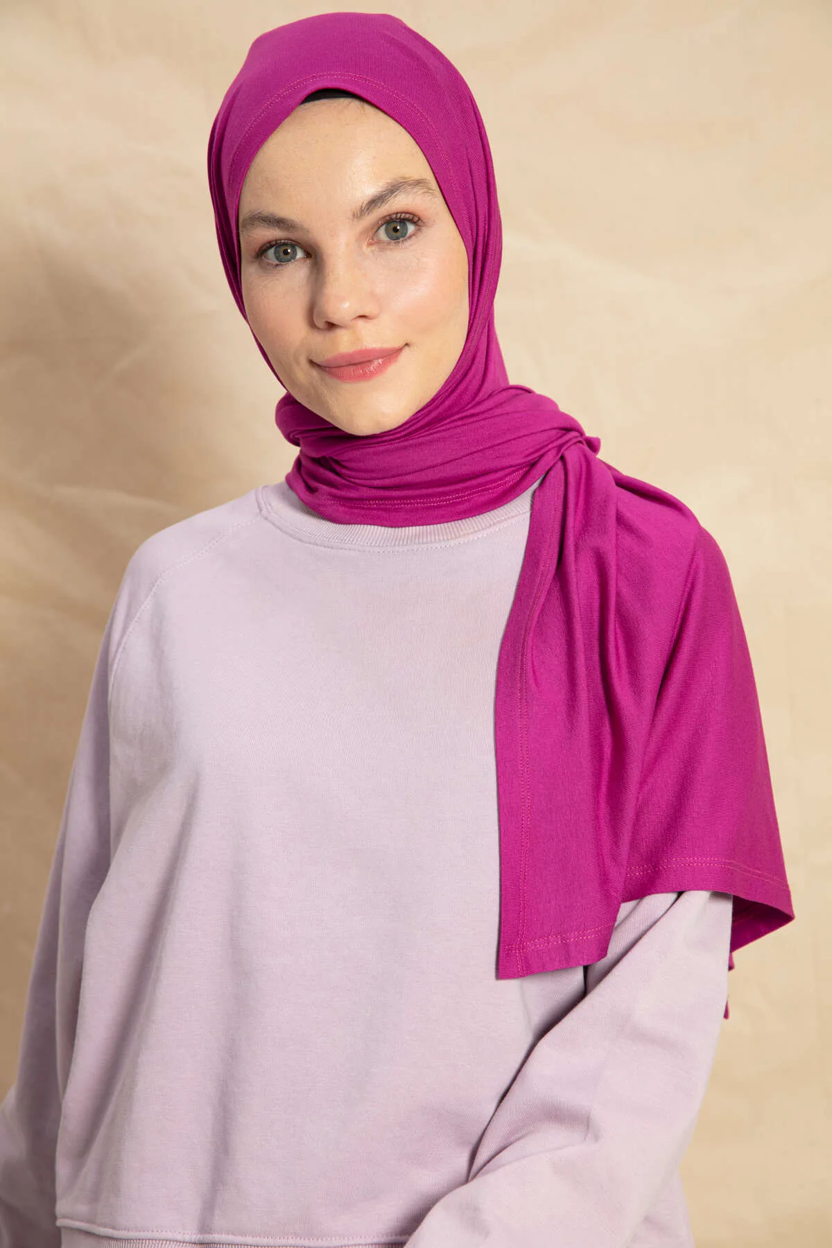 Penye Şal - Fuşya - Fuşya