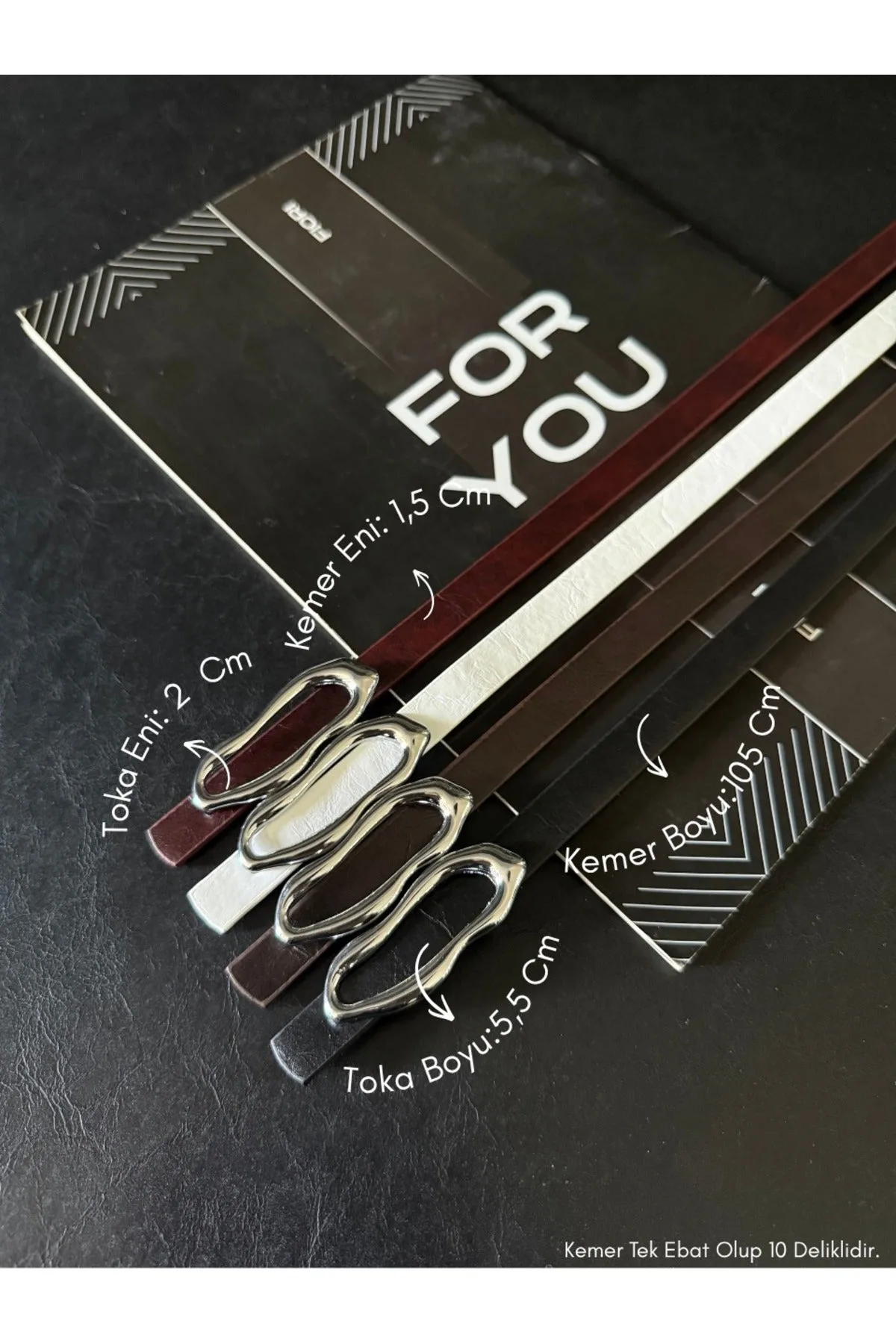 3'lü Ital Tasarım Gümüş Tokalı Ince Kemer, Pantolon Kemeri, Gömlek Kemeri, Ceket Kemeri - Karışık-Silver