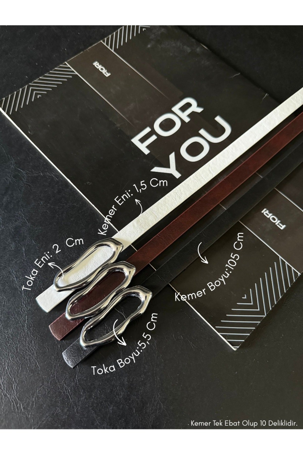 3'lü Ital Tasarım Gümüş Tokalı Ince Kemer, Pantolon Kemeri, Gömlek Kemeri, Ceket Kemeri - Siyah-Bordo-Beyaz-Silver