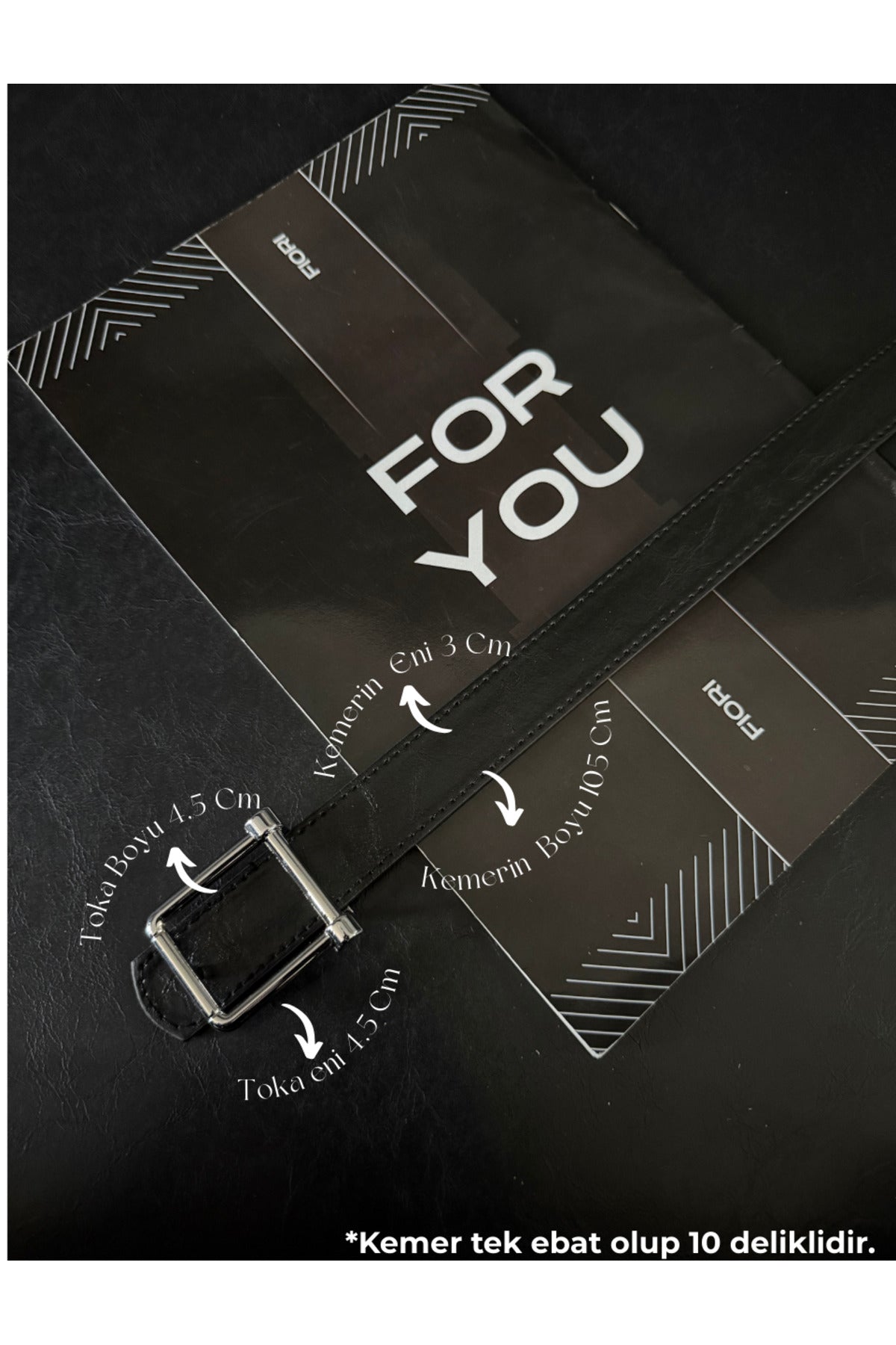 Kare Tokalı Kadın Kemeri, Pantolon Kemeri, Ceket Kemeri, Elbise Kemeri - Siyah-Silver