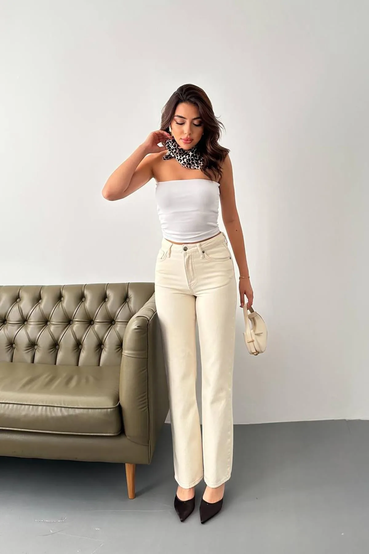 Bej Straightmania Jeans Pantolon - Bej – Bej, L
