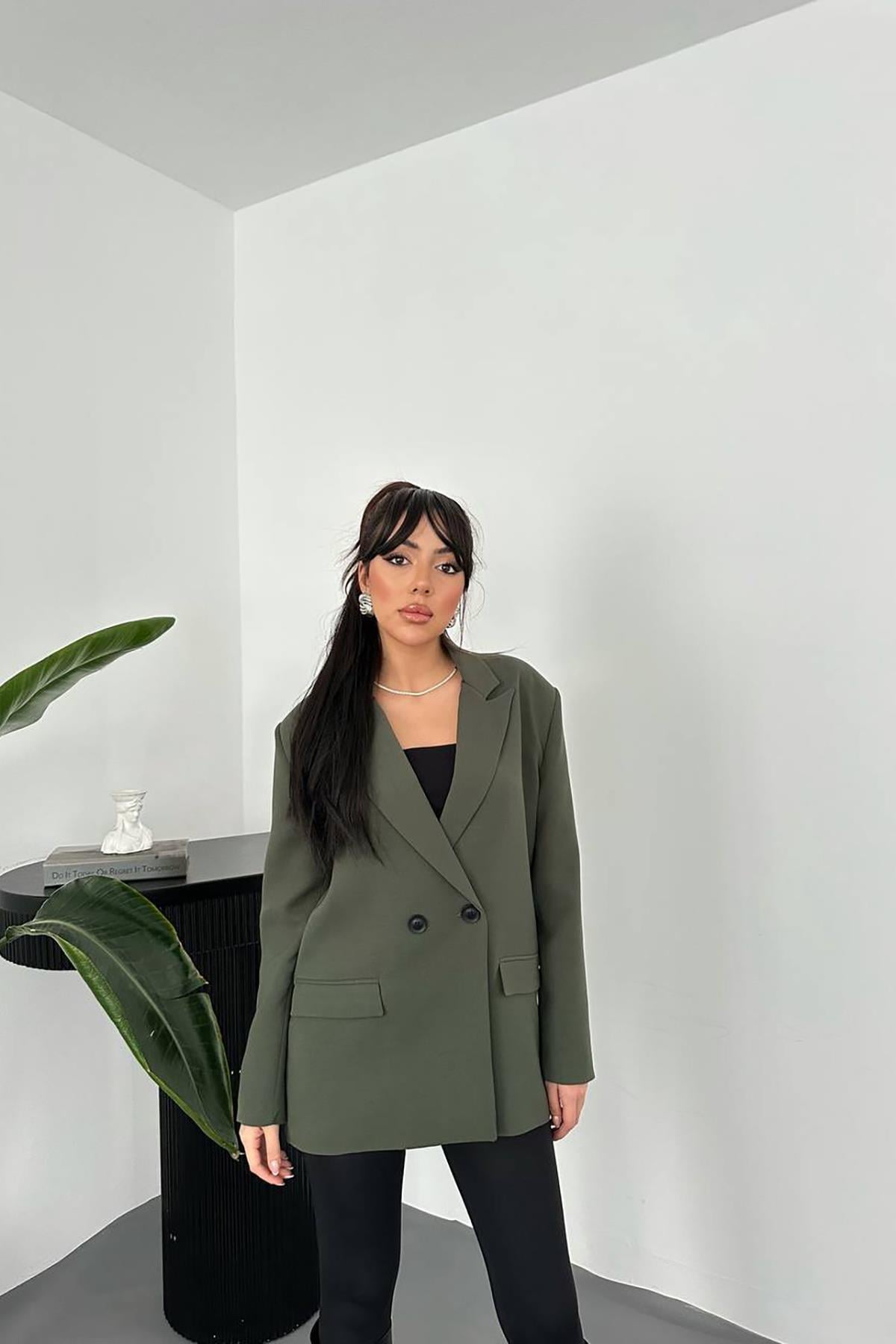 Haki Blazer Ceket - Haki