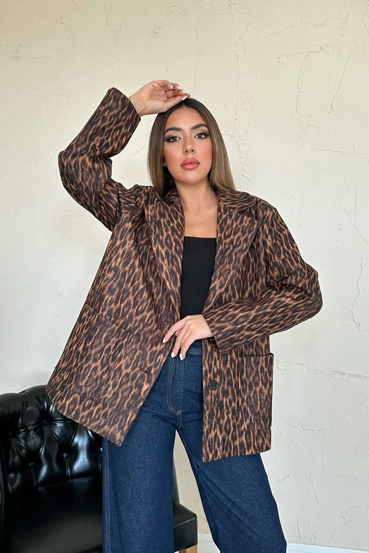 Leopar Leopar Ceket - Leopar – Leopar, L