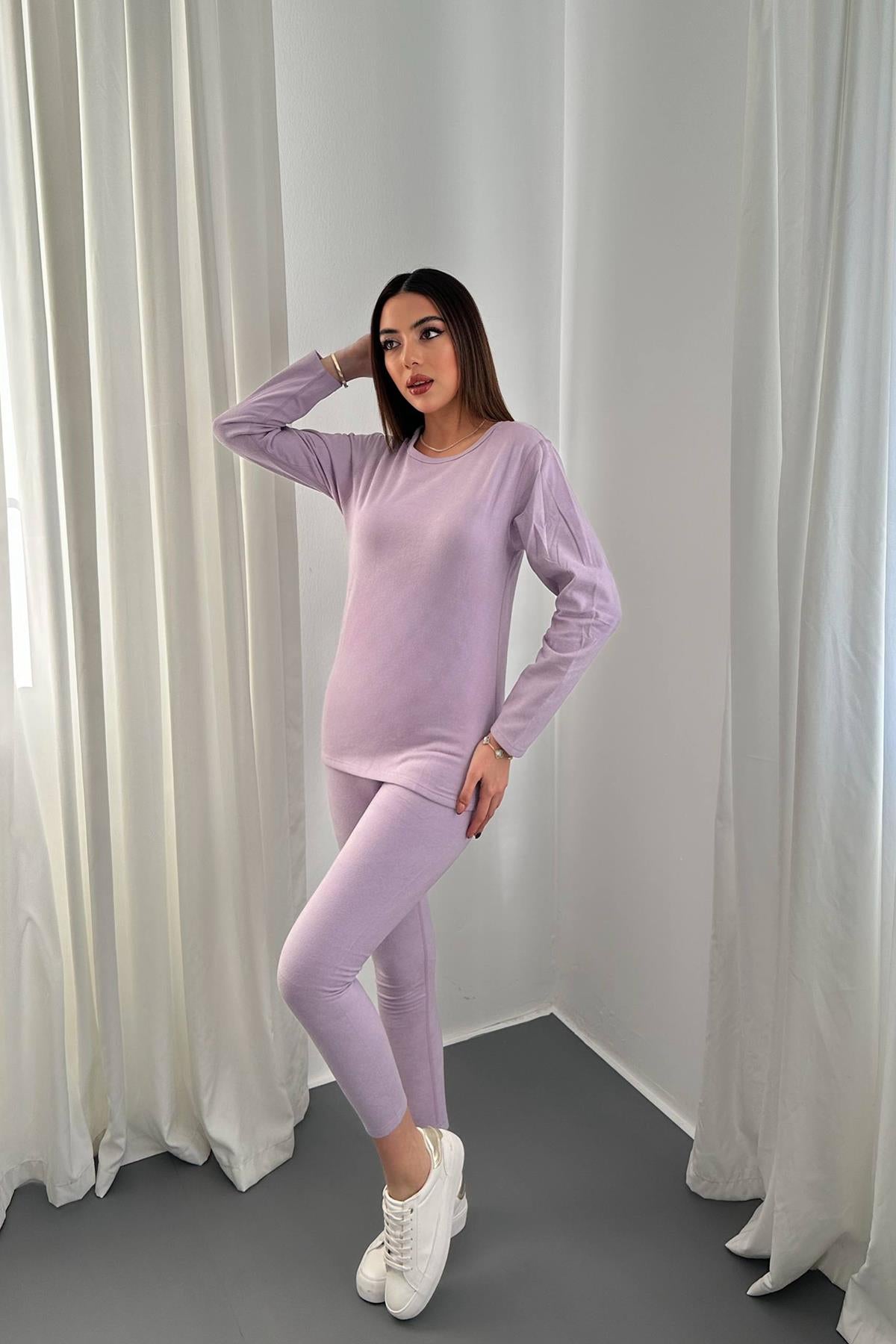 Lila Çift Taraflı Termal Takım - Lila – Lila, XL