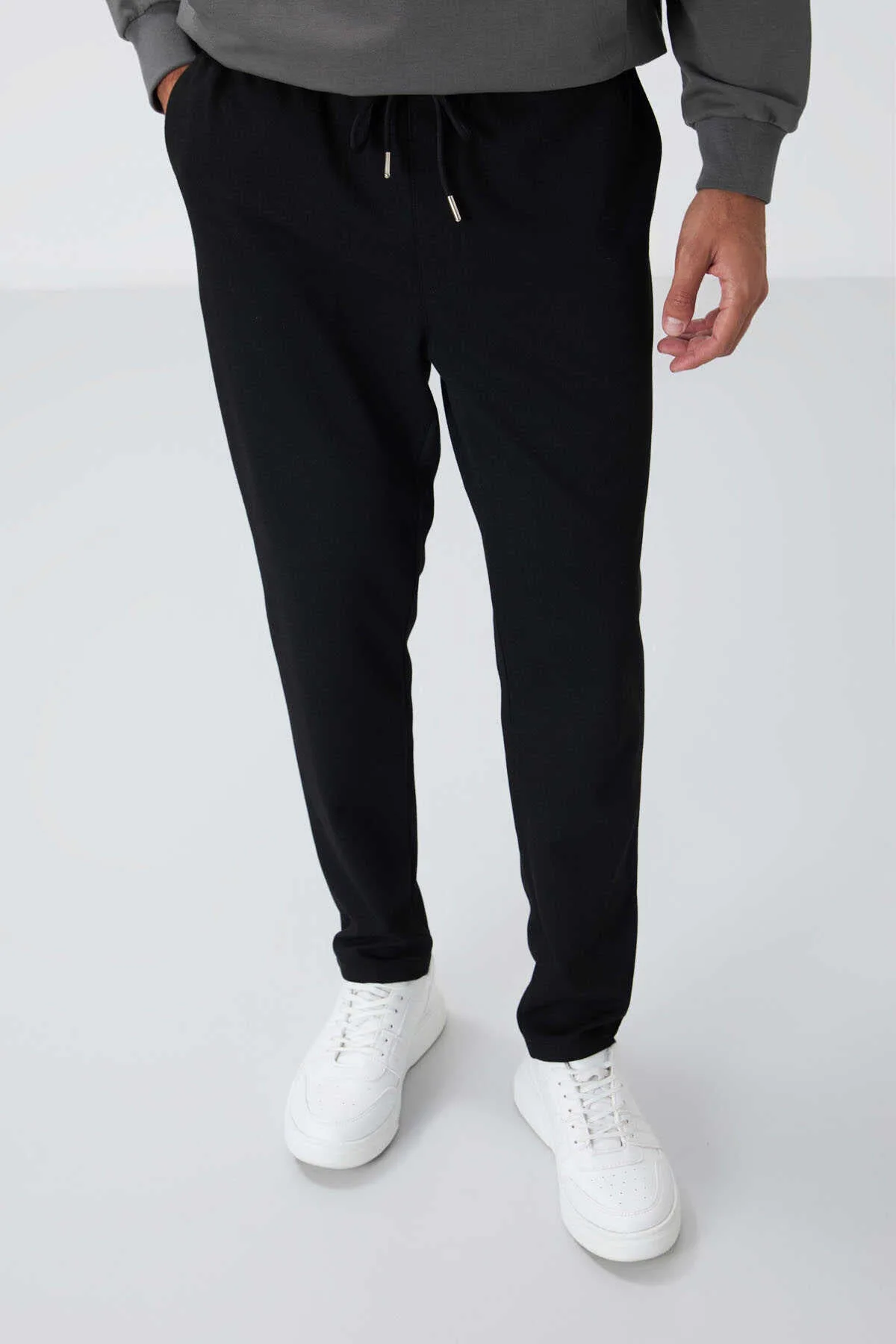 Tommylife Toptan Standart Kalıp Erkek Eşofman Alt 82155 Siyah - Siyah – Siyah, S