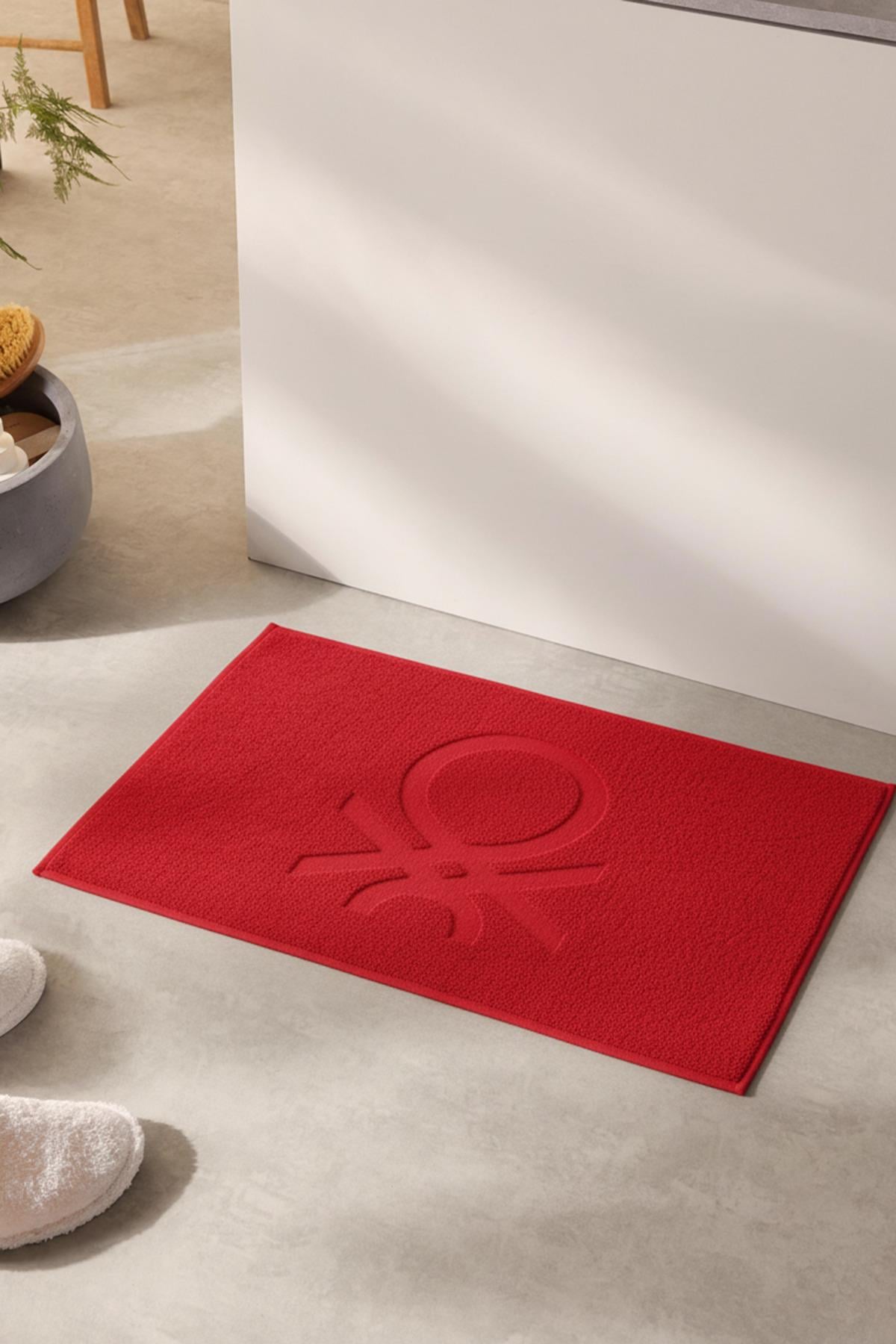 Be-0785-Rd %100 Pamuk Kırmızı 50X80 Cm Banyo Paspas Havlu - KIRMIZI