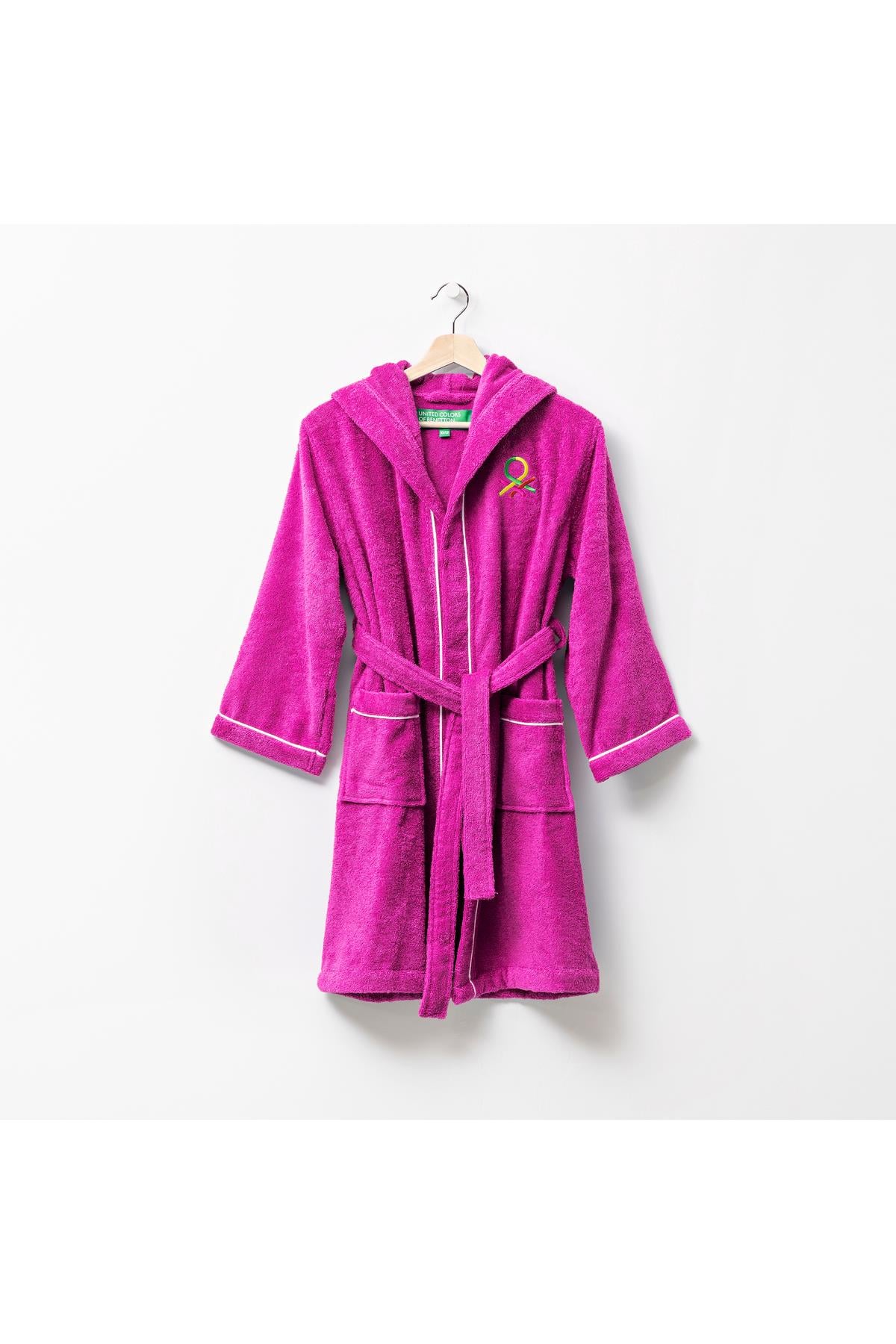 Be-0817-Pnk %100 Pamuk Pembe 65X65 Cm Çocuk Bornozu - PEMBE